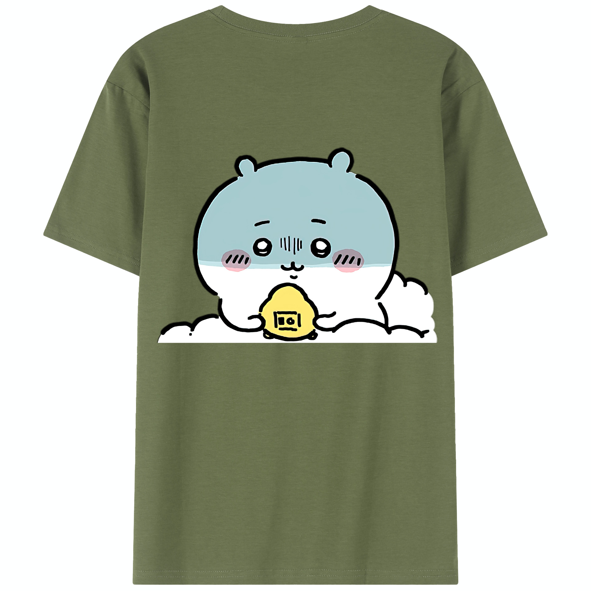 （画像用） ちいかわ ちいかわ Chii-kawa chiikawa 綿100％半袖Tシャツ（背面プリント）